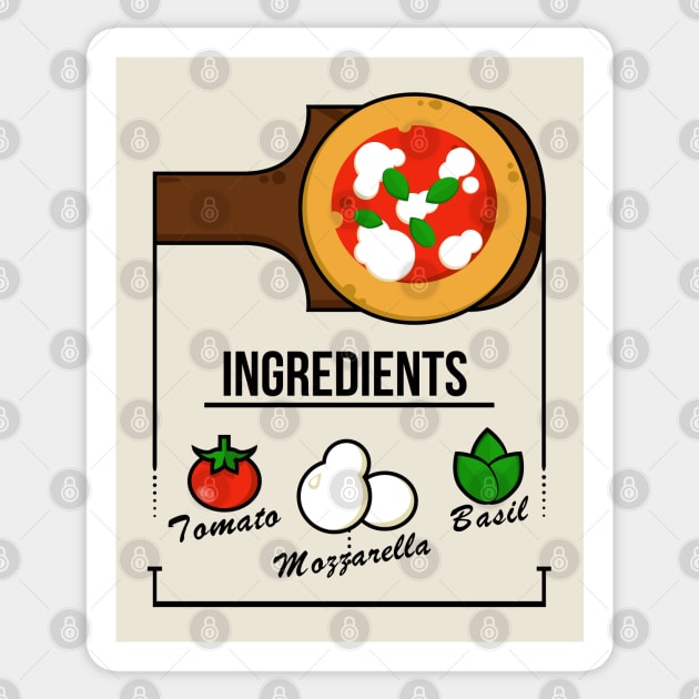 Margherita Pizza Sticker by DigitalCleo